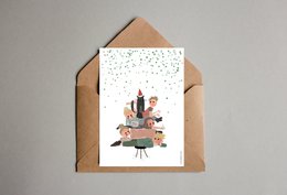 Postkarte - Serie 'Weihnachten'- 'Stammbaum'