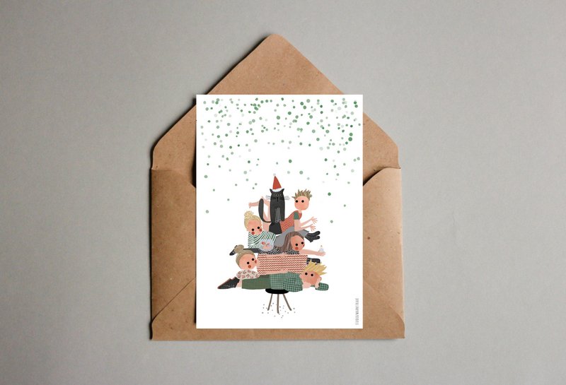 Postkarte - Serie 'Weihnachten'- 'Stammbaum'