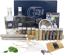 LOUISE & GASTON® hjemmelavet gin-kit - æske med krydderier og personligt kreativt tilbehør, ideel unik gave til jul, fødselsdag eller Valentinsdag, uforlignelig gør-det-selv smagsoplevelse