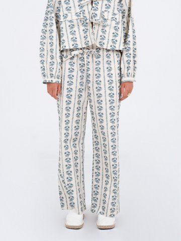 Tribeca-Hose mit Blumendruck