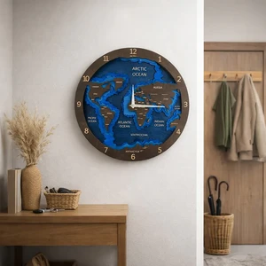 BusyKids Weltkarten-Uhr (dunkel)