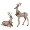 Decoratie Beeld Set van 2 Hert 20/12 cm Bruin Kunststof