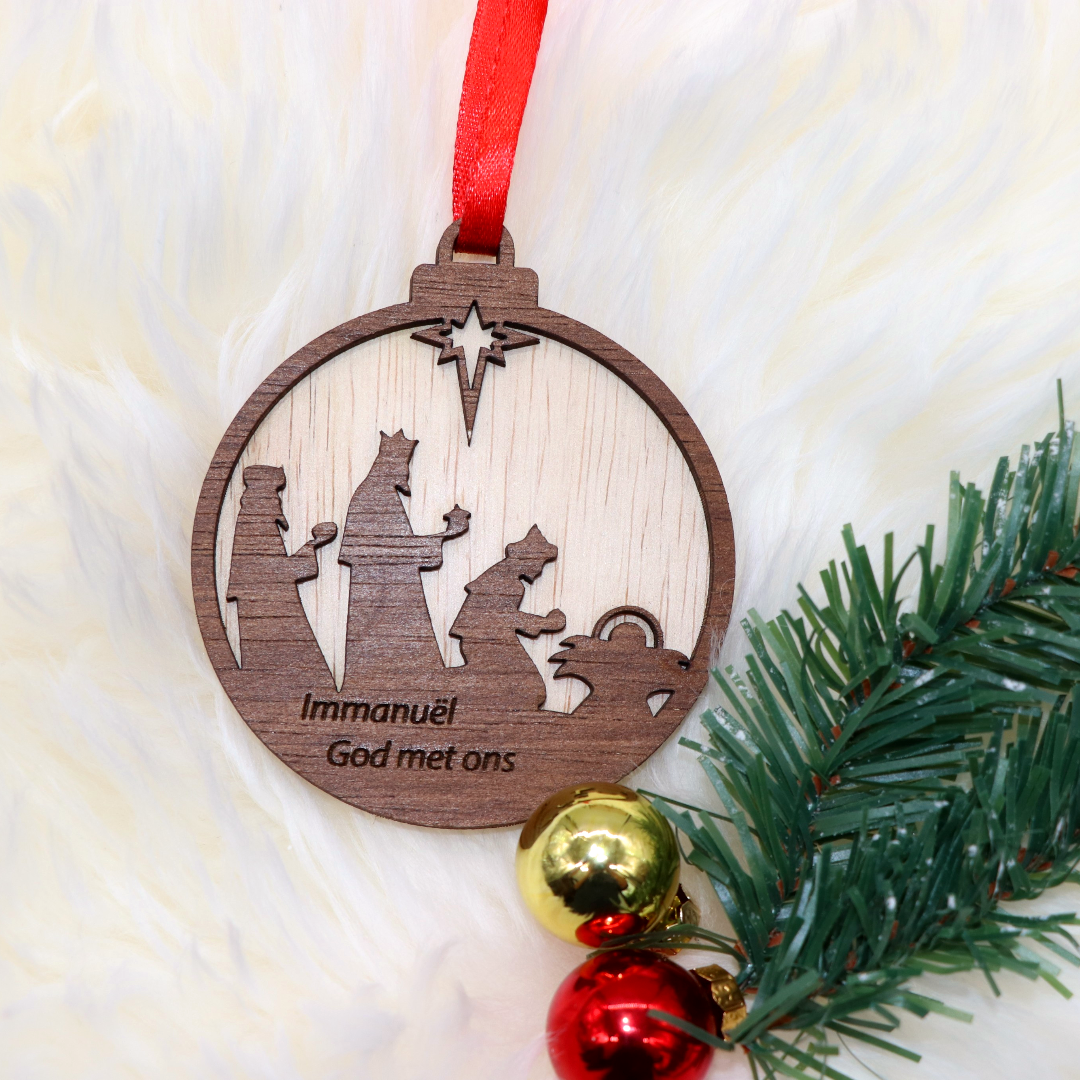 Christmas pendant / Christmas ornaments style6 - Set of 6