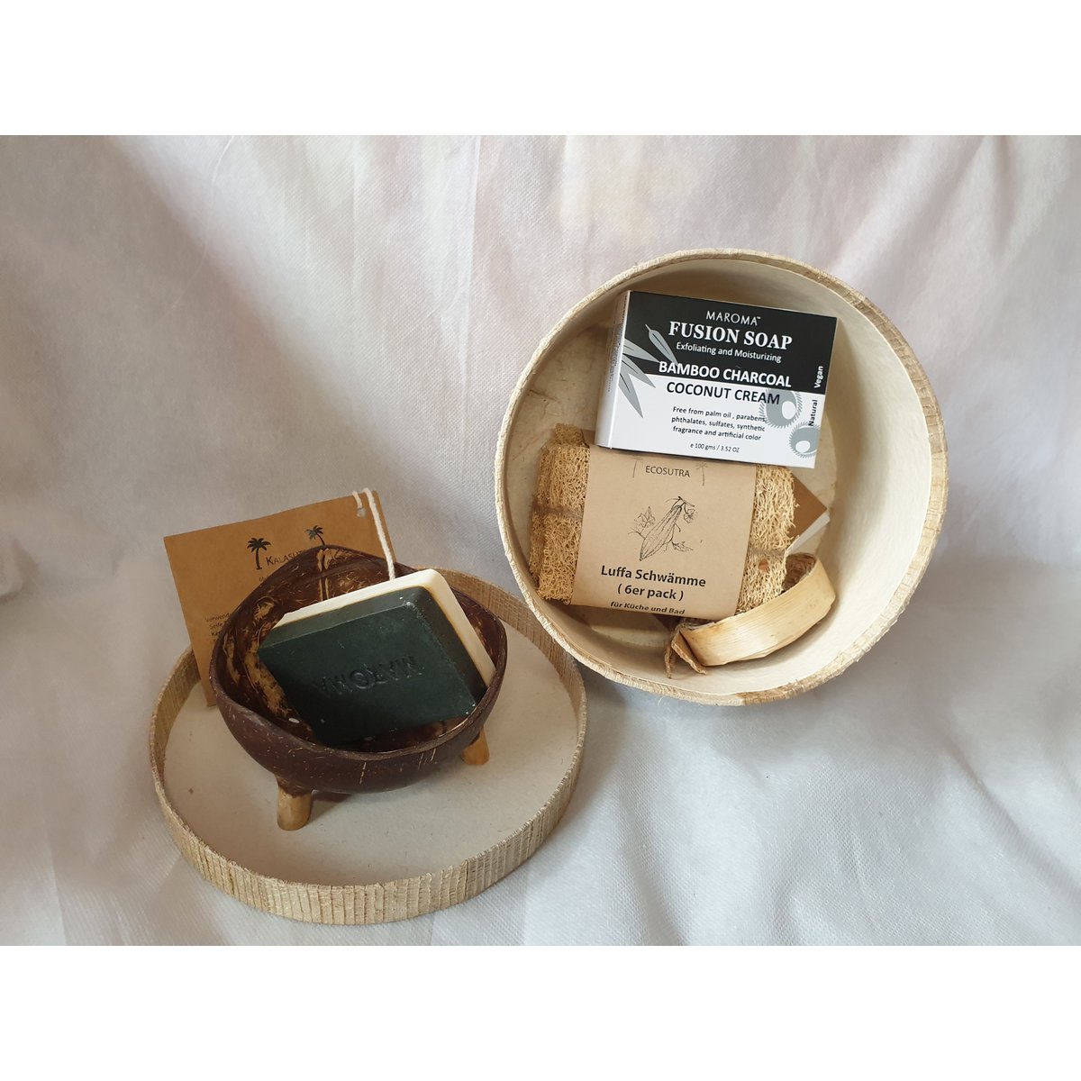 Multi-way geschenkverpakking met bananenstam