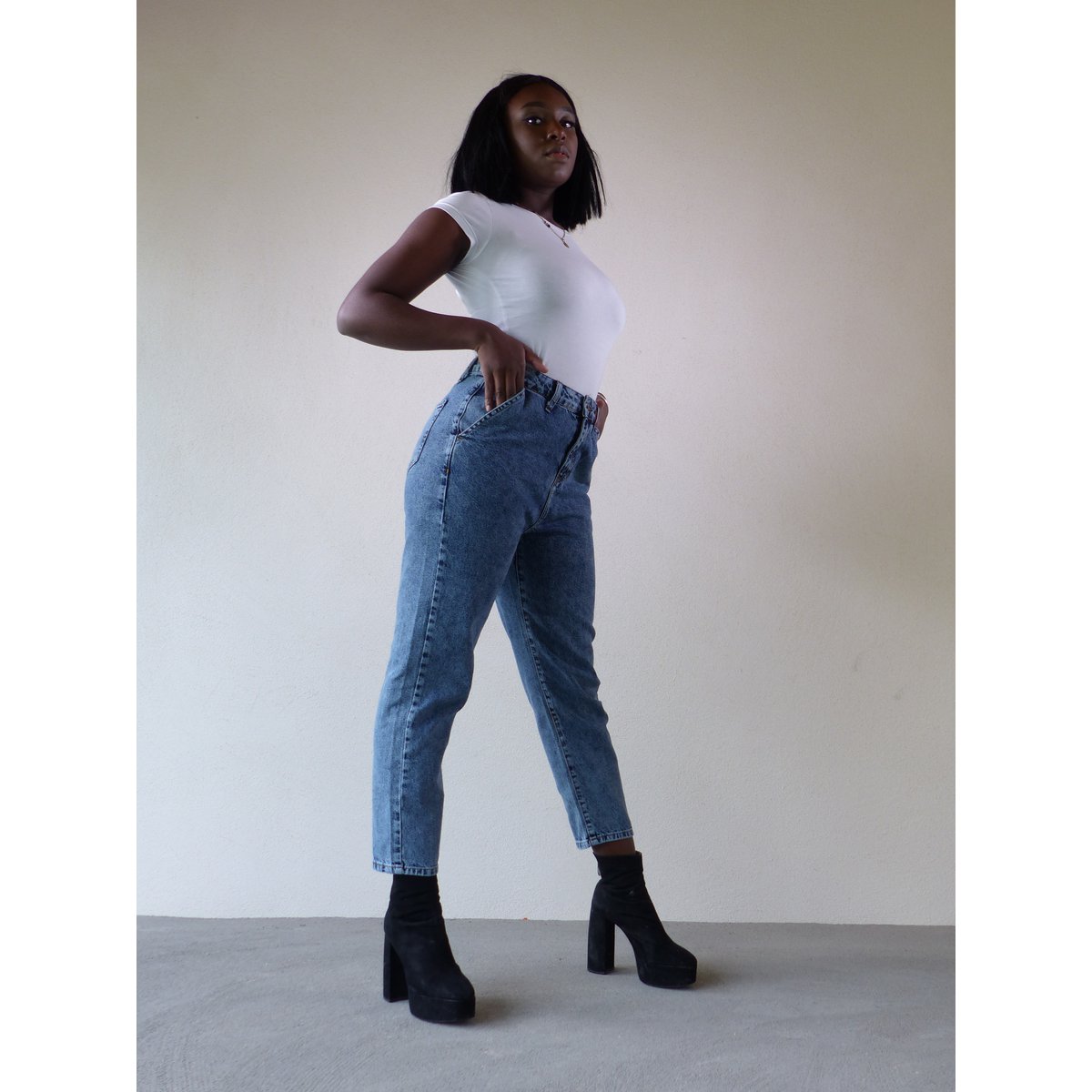 Jean Mom femme -  Taille haute -  mom 80s revisité