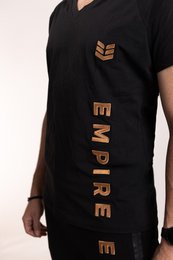 T-shirt Shirt Shirt Shirt Slimfit T-shirt Organic Coton V-Col à col de logo brodé de haute qualité