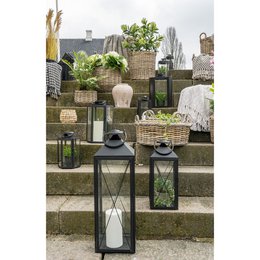 Casa Lantern, set di 2 - Lanterna, acciaio e vetro, nero, set di 2
