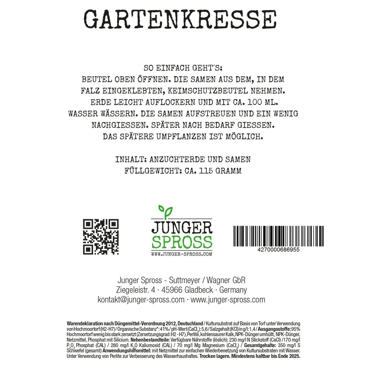 Just hold the cress (garden cress)