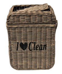 Abfallkorb mit Deckel „I LOVE Clean“