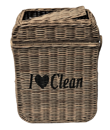 Abfallkorb mit Deckel „I LOVE Clean“