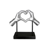 Sculpture Heart Amour silver H.26.5 cm