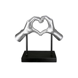 Skulptur Hjerte Amour sølv H.26,5 cm