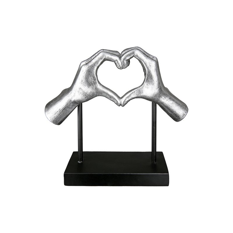 Skulptur Hjerte Amour sølv H.26,5 cm