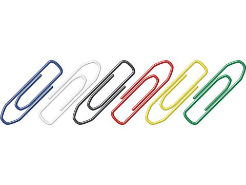 Paperclips Alco 26mm hoekig assorti doos 125st.