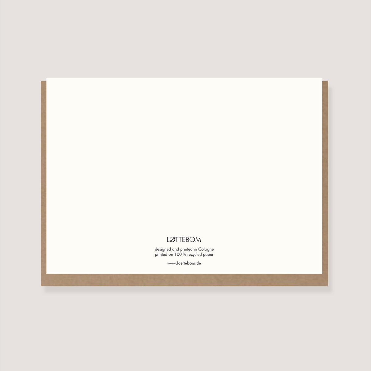 Carte pliée avec enveloppe - "Coeur - Merci"