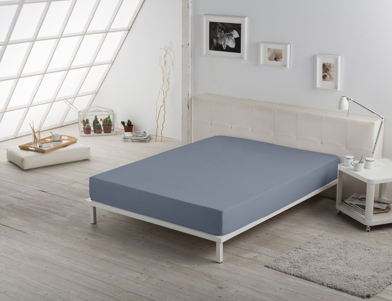 Bajera justerbar farve acero - Cama de 150 (højde 30 cm) - 100% algodón - 200 hilos. Tyngdevægt: 125