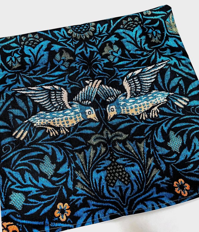 William Morris Moody Teal Avian Botanical Cushion Cover | WIM014