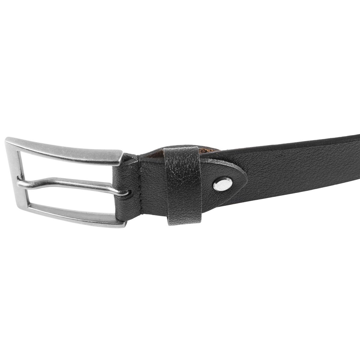 Leonardo Verrelli genuine leather belt, black, can be shortened, length 100 cm