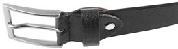 Leonardo Verrelli genuine leather belt, black, can be shortened, length 100 cm