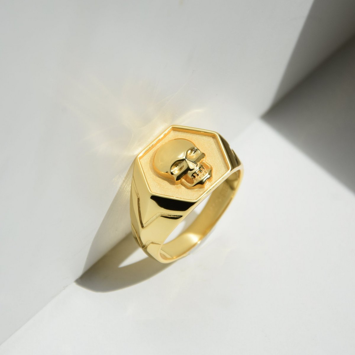 Ring SKULLE BAD BOY | 925 sølv | forgyldt