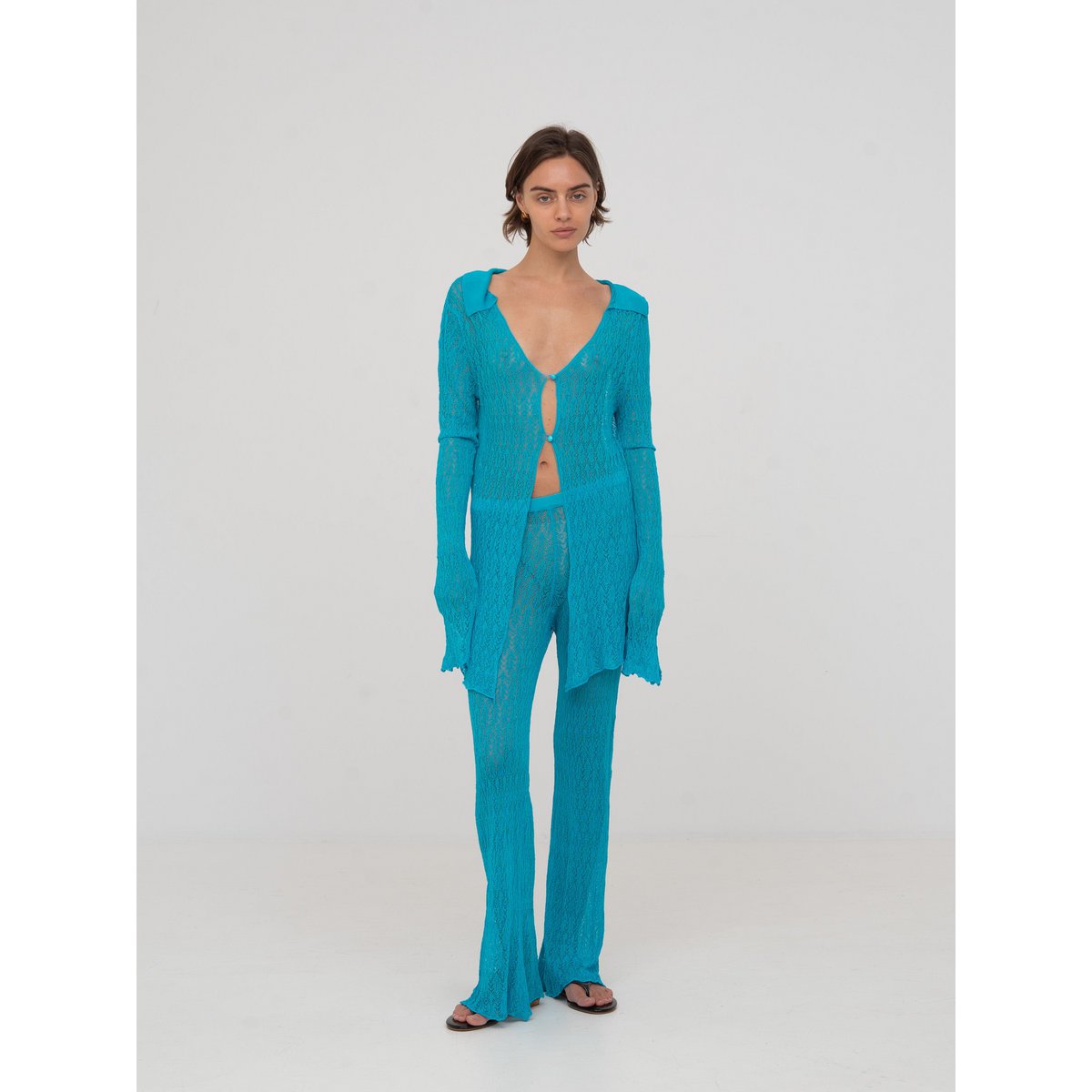 Saint Knit Blue Maxi Pants