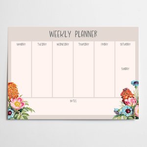 Vintage Flowers - A4 Weekly Planner