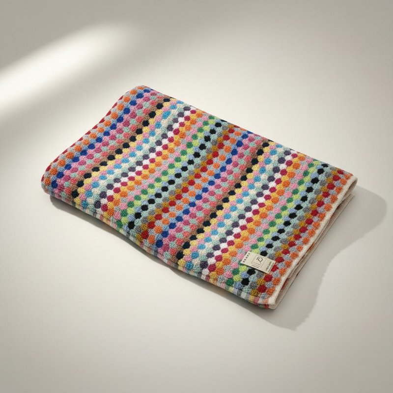 Badetuch | Frankreich | Bunte Punkte | 170x85 cm