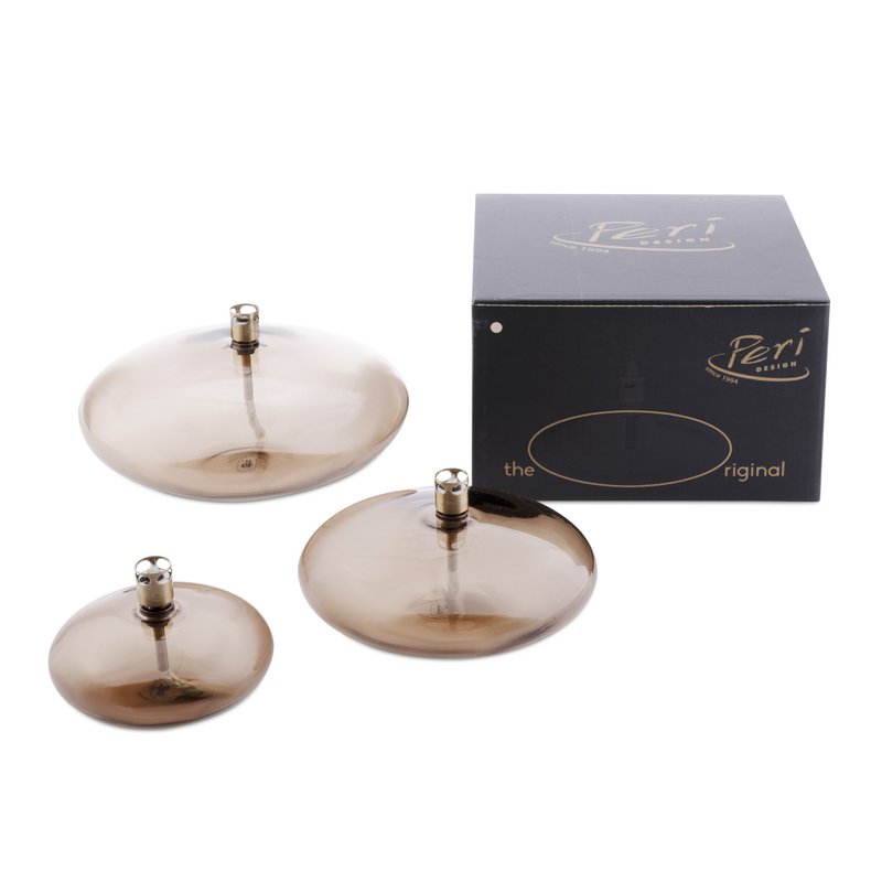 Olielamp Disc champagne brass S