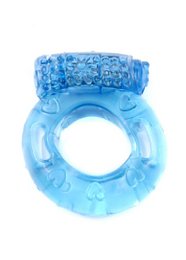 Boysoftoys - 67-00040 - Vibrating Cockring - Blue - batteries included - packed in plastic bag