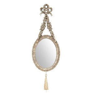 Ovaler Hangspiegel, Gold Finish, 16 x 46 cm - Antike