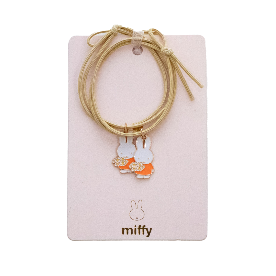 Dúo de gomas para el pelo I Pulseras para compartir Miffy Flores