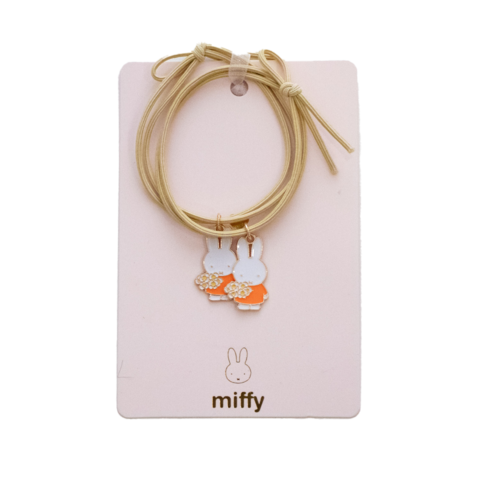Duo aus Haargummis und Armbändern zum Teilen von Miffy Flowers