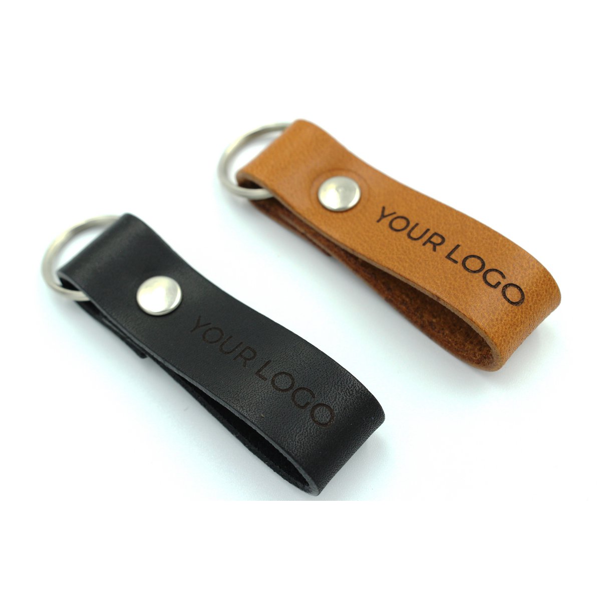 Custom leather key fobs with your logo engraved