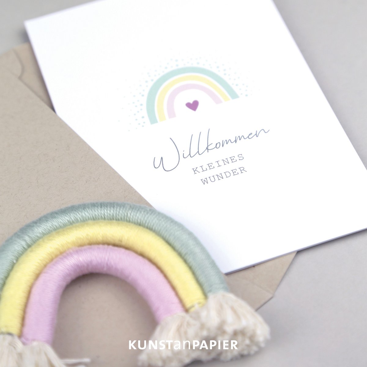 Geburtskarte Regenbogen Leonie