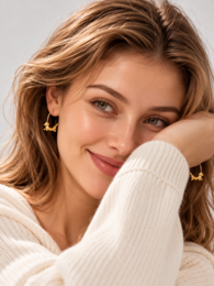 Charming Dachshund Hoop Earrings