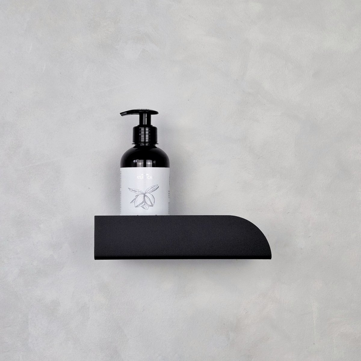 Metal wall shelf BAUHAUS, white, beige, black