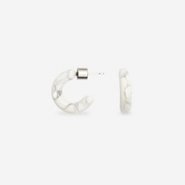 Charme Arctic statement earrings in a modern, minimalist design featuring a circular shape with a textured, matte finish.