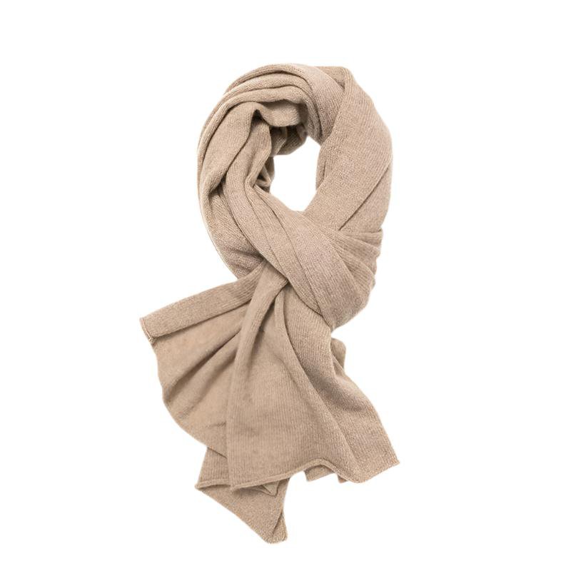 Løs kant - 100% ren cashmere strikket indpakning tørklæde, 60*180 cm