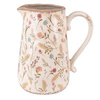 Decoration can be 21x14x23 cm pink beige ceramic flower water kan