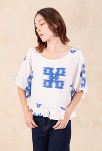 Böhmische bestickte Bluse – Baumwolle – 717