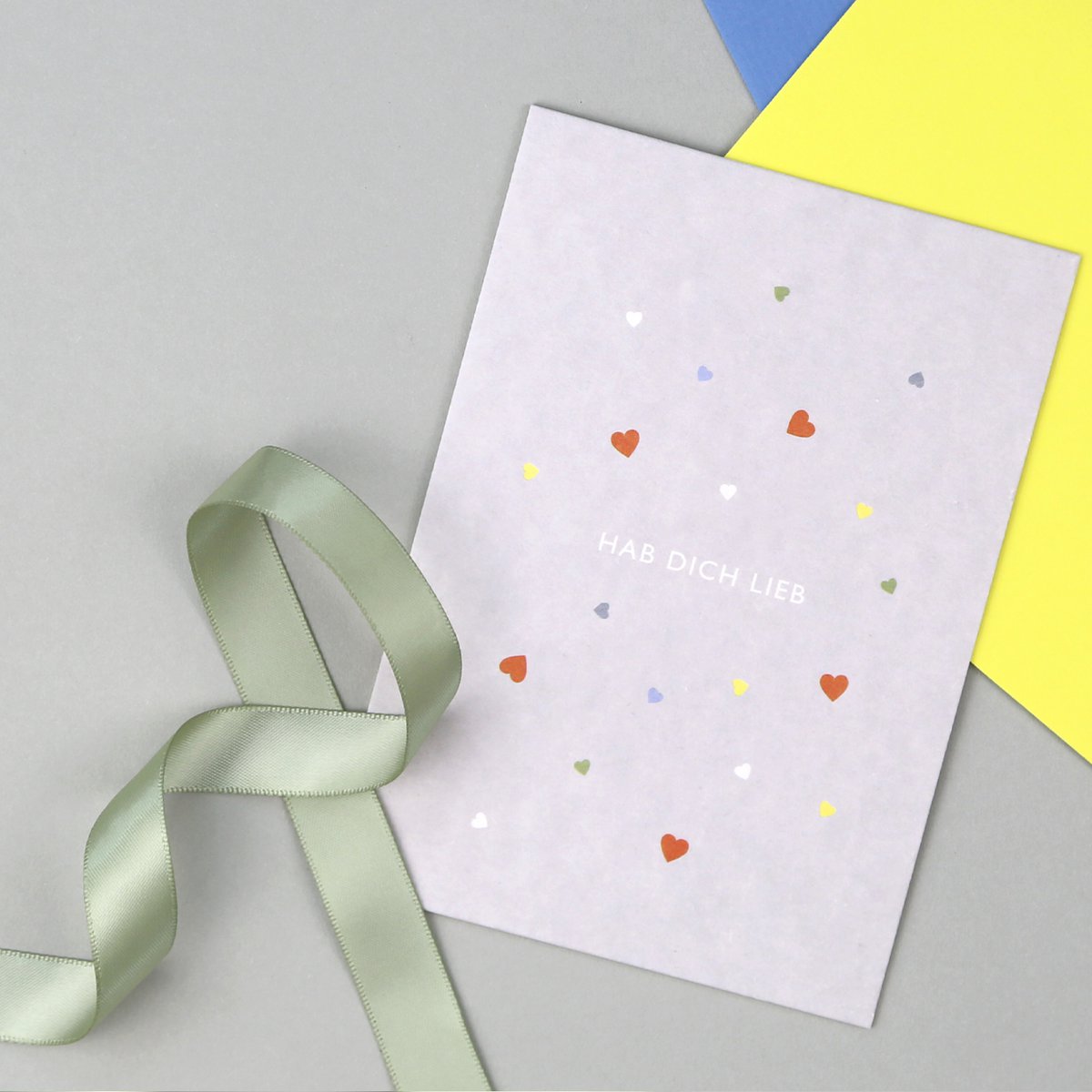 Postkarte Holzschliff Leni Herz