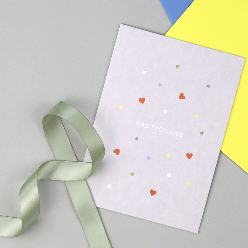 Postkarte Holzschliff Leni Herz