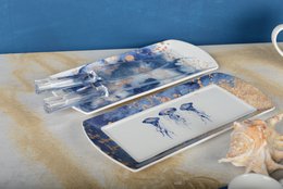 Cake jellyfish dishes 29x13cm - Lot of 2