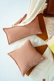 Dosel de circo de algodón con volante “Rust Check”