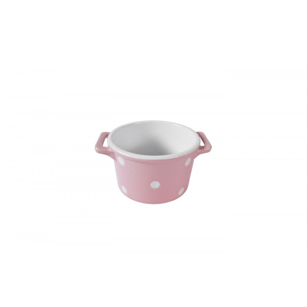 Ciotola per cereali rosa con manici e pois Isabelle Rose