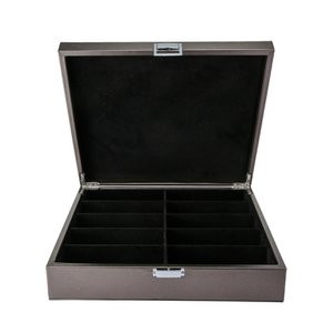 Brillendoos metallic zilver large