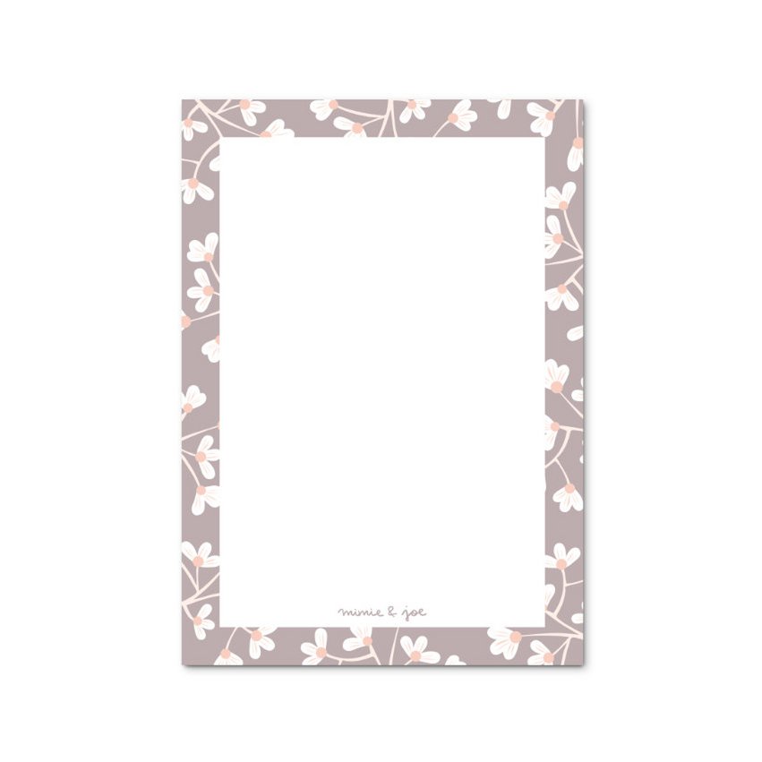Blokkeer "bloemen taupe"