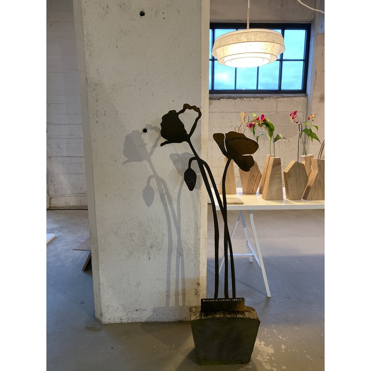 Poppy open up - Corten steel object