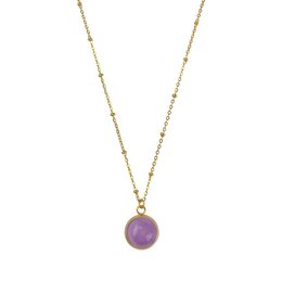 Collar Piedra Amatista - Oro
