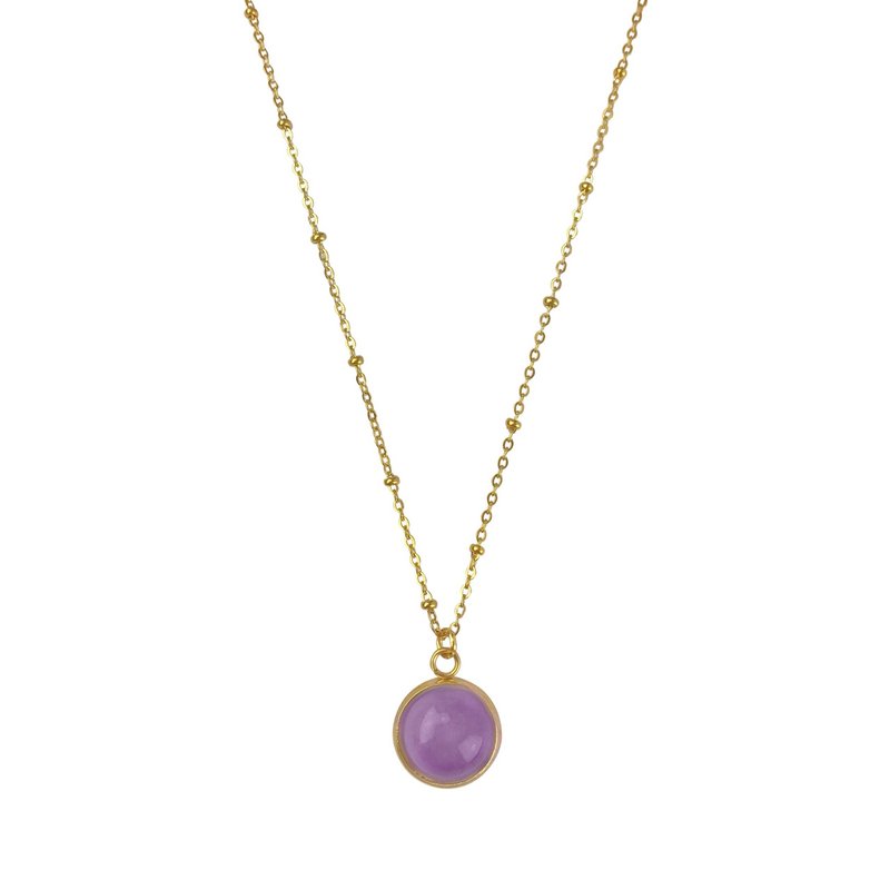 Collar Piedra Amatista - Oro